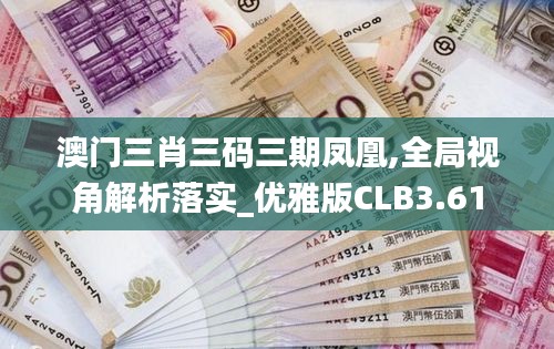 澳门三肖三码三期凤凰,全局视角解析落实_优雅版CLB3.61