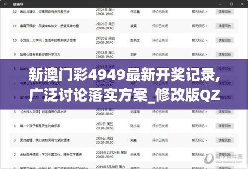 新澳门彩4949最新开奖记录,广泛讨论落实方案_修改版QZL2.10