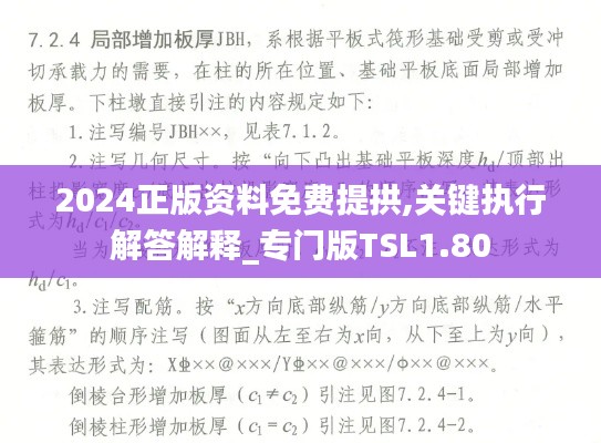 2024正版资料免费提拱,关键执行解答解释_专门版TSL1.80