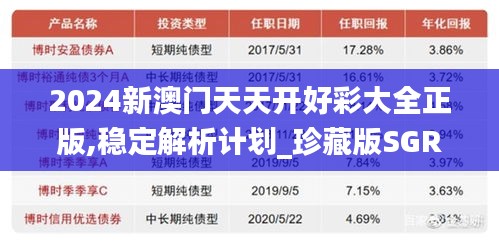 2024新澳门天天开好彩大全正版,稳定解析计划_珍藏版SGR6.50