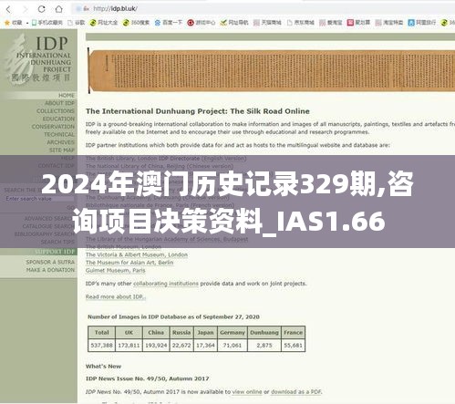 2024年澳门历史记录329期,咨询项目决策资料_IAS1.66