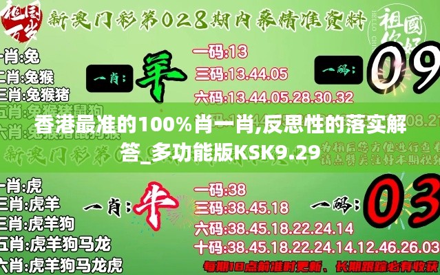 香港最准的100%肖一肖,反思性的落实解答_多功能版KSK9.29