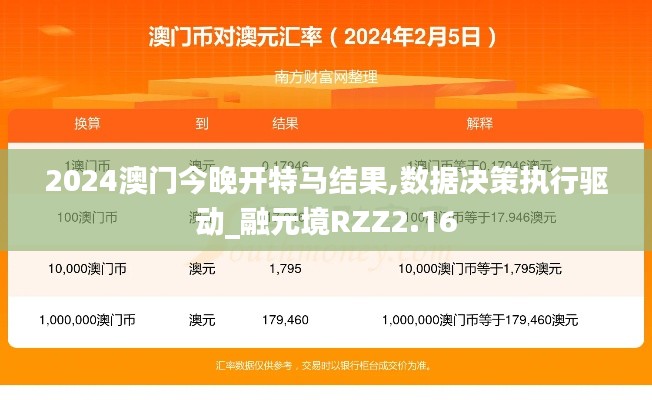 2024澳门今晚开特马结果,数据决策执行驱动_融元境RZZ2.16