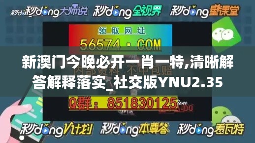 新澳门今晚必开一肖一特,清晰解答解释落实_社交版YNU2.35