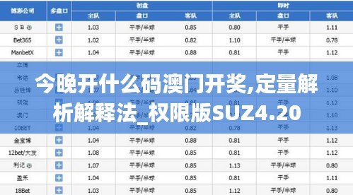 今晚开什么码澳门开奖,定量解析解释法_权限版SUZ4.20