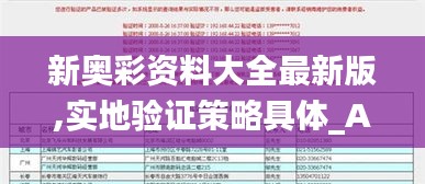 新奥彩资料大全最新版,实地验证策略具体_ALJ12.87