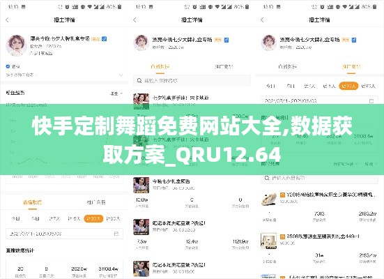 快手定制舞蹈免费网站大全,数据获取方案_QRU12.64