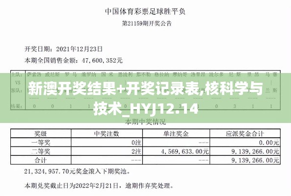 新澳开奖结果+开奖记录表,核科学与技术_HYJ12.14