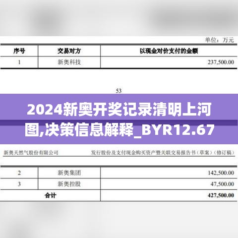 2024新奥开奖记录清明上河图,决策信息解释_BYR12.67