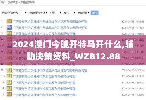 2024澳门今晚开特马开什么,辅助决策资料_WZB12.88