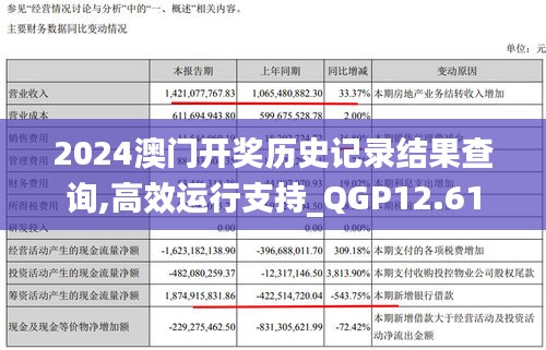 2024澳门开奖历史记录结果查询,高效运行支持_QGP12.61