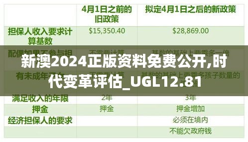 新澳2024正版资料免费公开,时代变革评估_UGL12.81