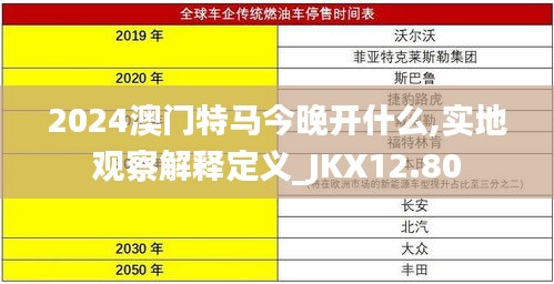 2024澳门特马今晚开什么,实地观察解释定义_JKX12.80