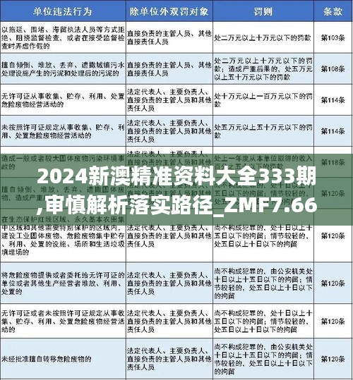 2024新澳精准资料大全333期,审慎解析落实路径_ZMF7.66