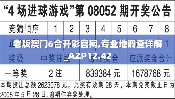 老版澳门6合开彩官网,专业地调查详解_AZP12.42