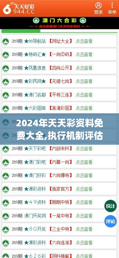 2024年天天彩资料免费大全,执行机制评估_NZN12.42