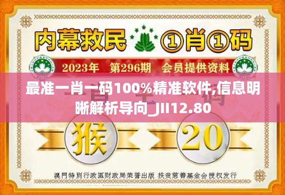 最准一肖一码100%精准软件,信息明晰解析导向_JII12.80