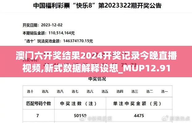 澳门六开奖结果2024开奖记录今晚直播视频,新式数据解释设想_MUP12.91