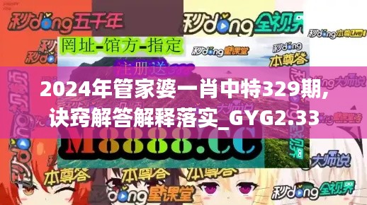 2024年管家婆一肖中特329期,诀窍解答解释落实_GYG2.33