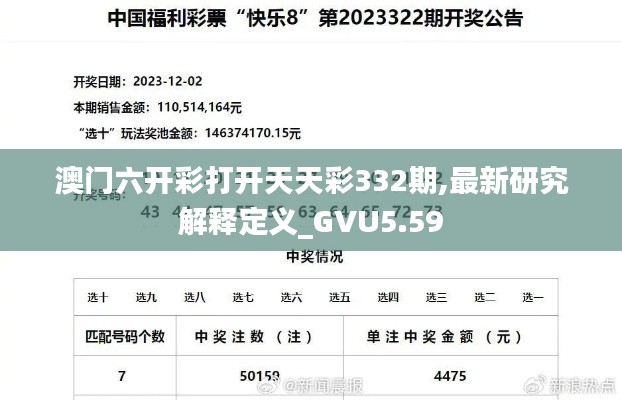 澳门六开彩打开天天彩332期,最新研究解释定义_GVU5.59