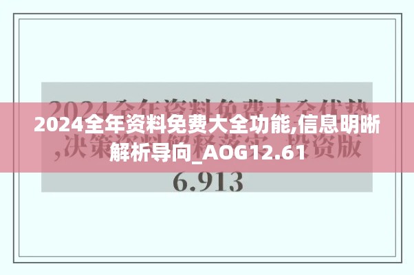 2024全年资料免费大全功能,信息明晰解析导向_AOG12.61