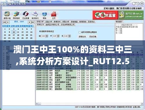 澳门王中王100%的资料三中三,系统分析方案设计_RUT12.52