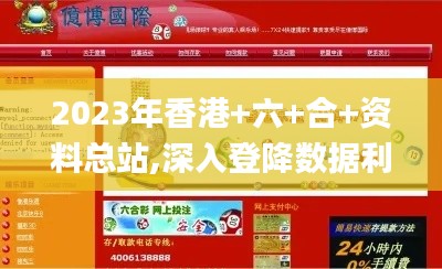 2023年香港+六+合+资料总站,深入登降数据利用_KNY12.31