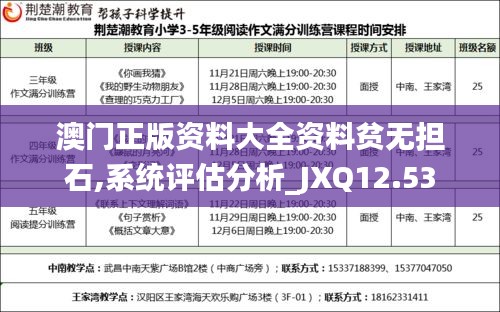 澳门正版资料大全资料贫无担石,系统评估分析_JXQ12.53