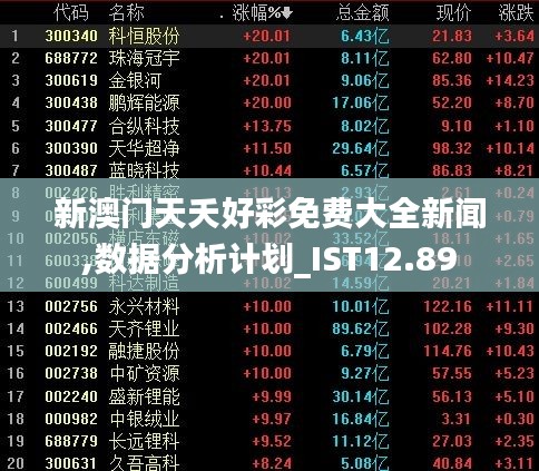 新澳门天夭好彩免费大全新闻,数据分析计划_IST12.89