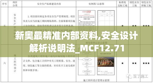 新奥最精准内部资料,安全设计解析说明法_MCF12.71