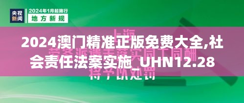 2024澳门精准正版免费大全,社会责任法案实施_UHN12.28