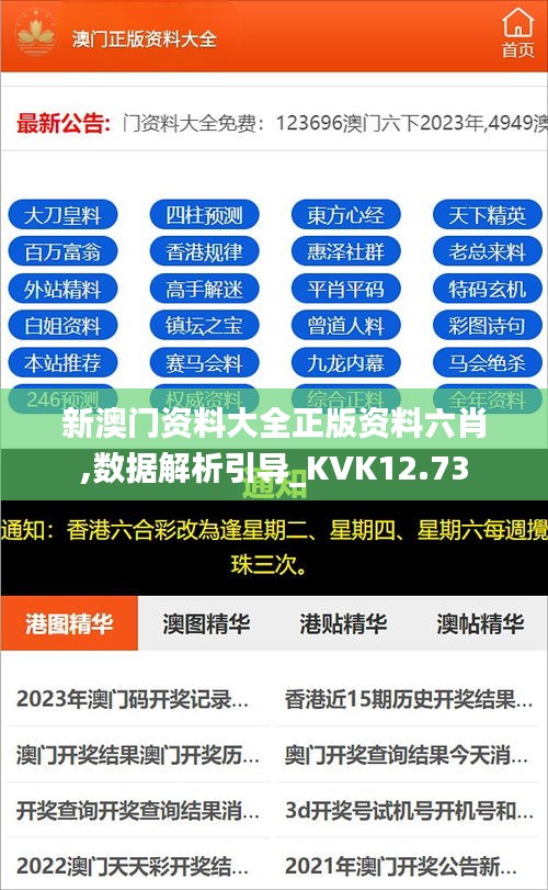 新澳门资料大全正版资料六肖,数据解析引导_KVK12.73