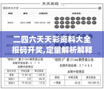 二四六天天彩资料大全报码开奖,定量解析解释法_NOZ12.89