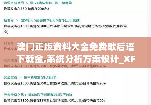 澳门正版资料大全免费歇后语下载金,系统分析方案设计_XFF12.3