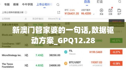 新澳门管家婆的一句话,数据驱动方案_GPQ12.28