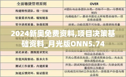 2024新奥免费资料,项目决策基础资料_月光版ONN5.74