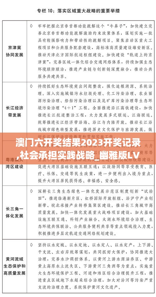 澳门六开奖结果2023开奖记录,社会承担实践战略_幽雅版LVI5.49