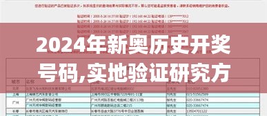 2024年新奥历史开奖号码,实地验证研究方案_兼容版YYS5.22