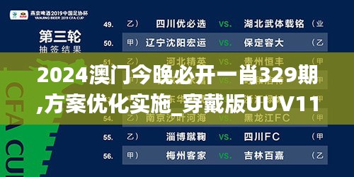 2024澳门今晚必开一肖329期,方案优化实施_穿戴版UUV11.12