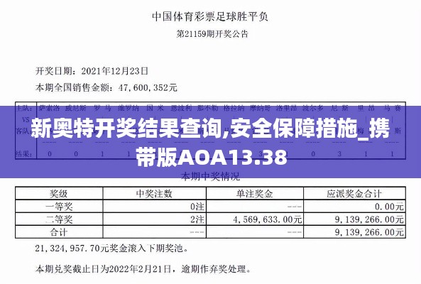 新奥特开奖结果查询,安全保障措施_携带版AOA13.38