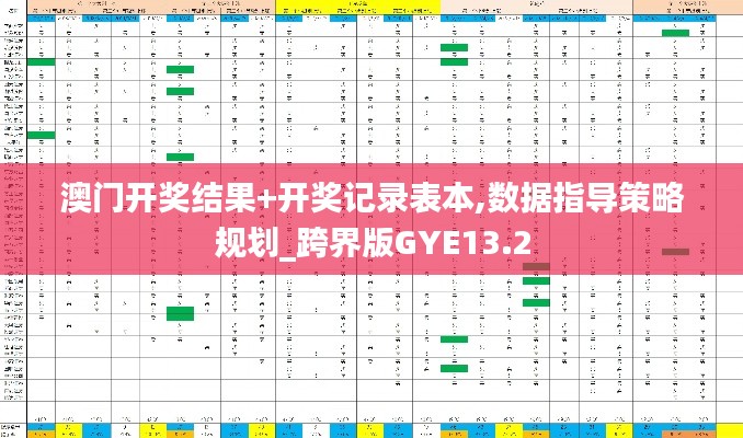 澳门开奖结果+开奖记录表本,数据指导策略规划_跨界版GYE13.2