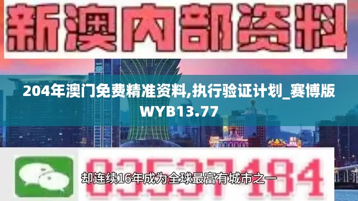 204年澳门免费精准资料,执行验证计划_赛博版WYB13.77