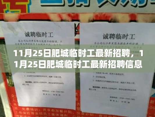 11月25日肥城临时工最新招聘及信息汇总