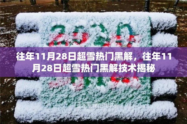 往年11月28日超雪热门黑解技术揭秘，犯罪行为的探讨与警示