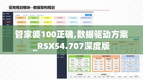 管家婆100正确,数据驱动方案_RSX54.707深度版