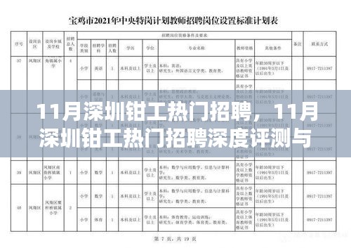 11月深圳钳工热门招聘深度解析与介绍