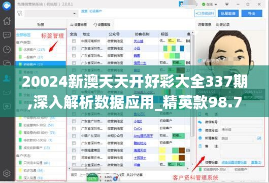 20024新澳天天开好彩大全337期,深入解析数据应用_精英款98.733-2