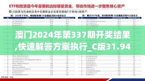 澳门2024年第337期开奖结果,快速解答方案执行_C版31.940-6