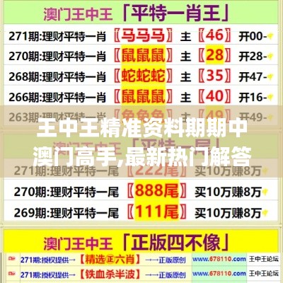 王中王精准资料期期中澳门高手,最新热门解答定义_uShop13.747-5