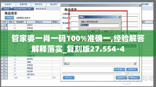 管家婆一肖一码100%准确一,经验解答解释落实_复刻版27.554-4